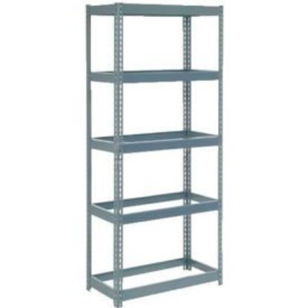 GLOBAL EQUIPMENT Extra Heavy Duty Shelving 36"W x 12"D x 96"H With 5 Shelves, No Deck, Gray 717296